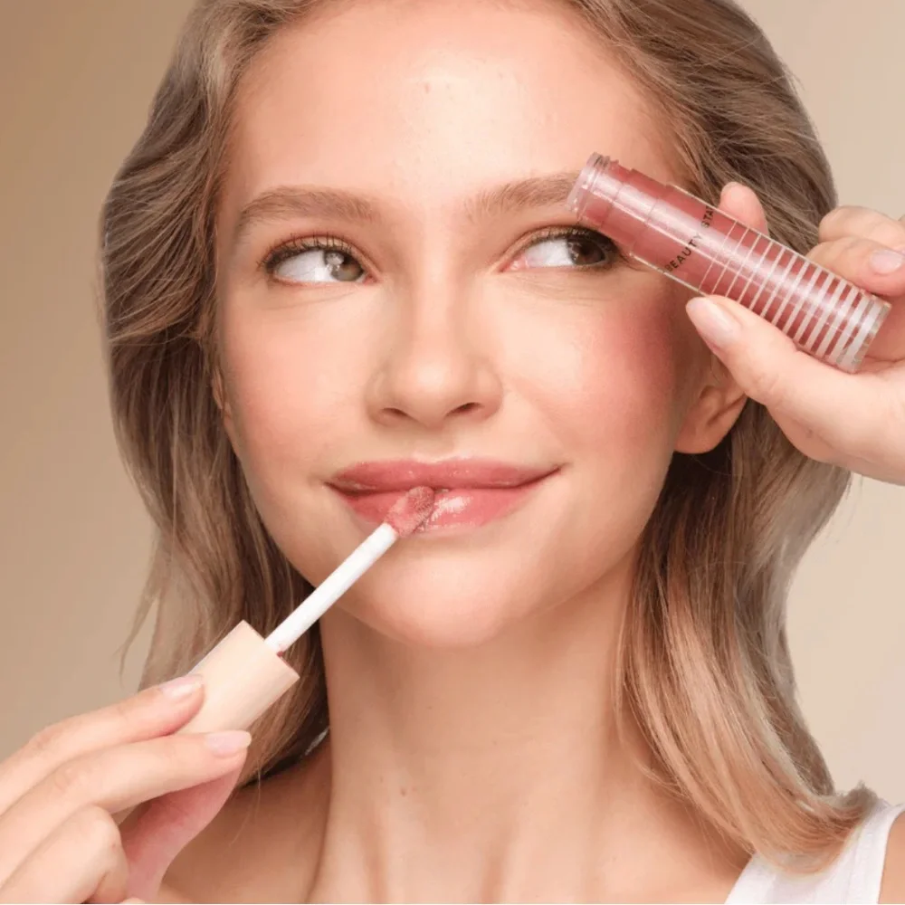 Dibs Beauty Go To Glossy Balm in Rock Candy or MIMS mega shiny pretty gloss